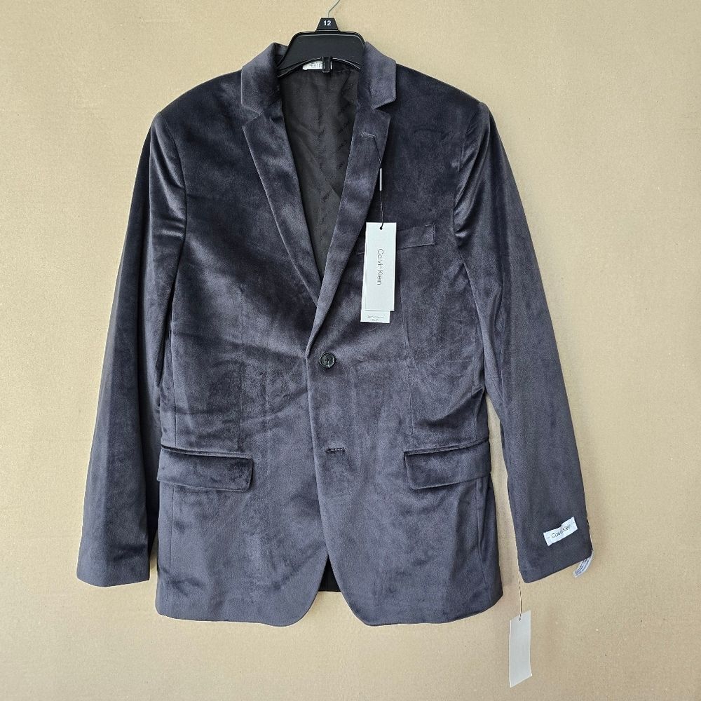 Nwt Calvin Klein Big Boys Velvet Sport Coat Jacket blazer - Picture 2 of 9